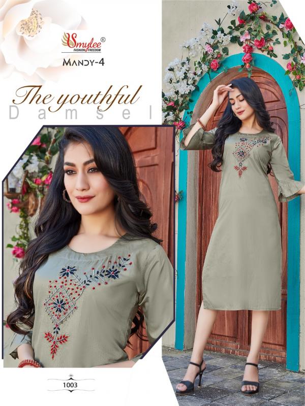 Smylee Mandy 4 Designer Silk Festive Wear Kurti 